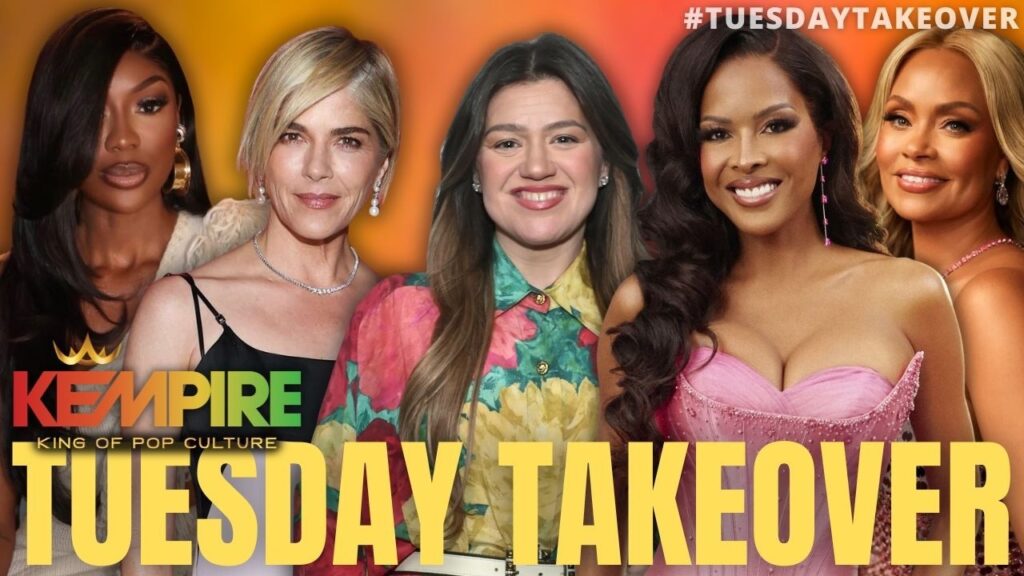 Selma Blair and Kelly Clarkson, subjects of KEMPIRE's Tuesday Takeover on a Delta flight arrest and a Brooklyn shop feud